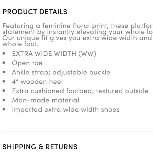 NWOT Torrid Woodgrain Floral Platform Heel Sandal (WW) Sz 9 - Picture 4 of 4